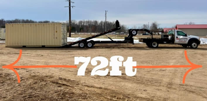 Pickup Trailer Length 72ft